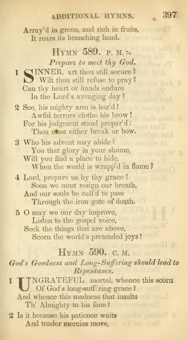 A Collection of Hymns and a Liturgy: for the use of Evangelical Lutheran Churches, to which are added prayers for families and individuals (New and Enl. Stereotype Ed.) page 397