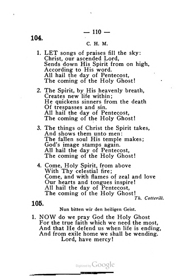 Church Hymnal for Lutheran Services page 105