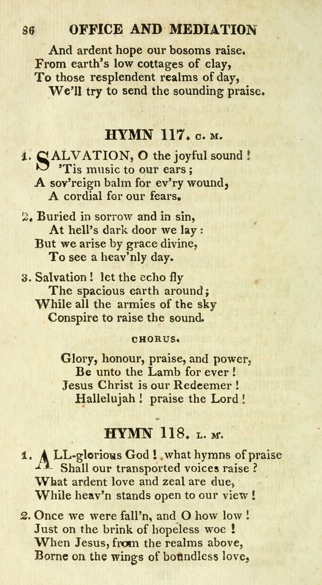 A Collection of Hymns and a Liturgy for the Use of Evangelical Lutheran Churches: to which are added prayers for families and individuals page 86