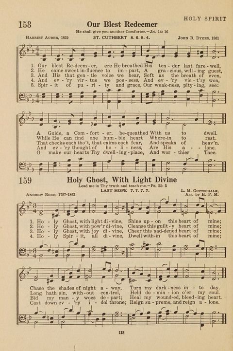Church Hymnal, Mennonite: a collection of hymns and sacred songs suitable for use in public worship, worship in the home, and all general occasions (1st ed. ) [with Deutscher Anhang] page 118