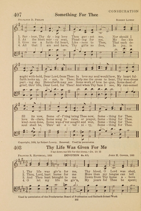 Church Hymnal, Mennonite: a collection of hymns and sacred songs suitable for use in public worship, worship in the home, and all general occasions (1st ed. ) [with Deutscher Anhang] page 302