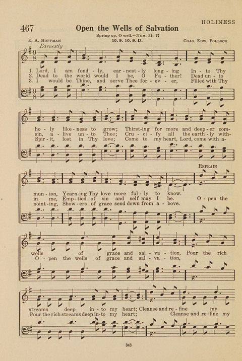 Church Hymnal, Mennonite: a collection of hymns and sacred songs suitable for use in public worship, worship in the home, and all general occasions (1st ed. ) [with Deutscher Anhang] page 348