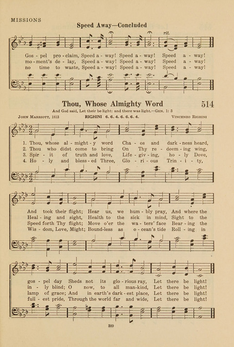 Church Hymnal, Mennonite: a collection of hymns and sacred songs suitable for use in public worship, worship in the home, and all general occasions (1st ed. ) [with Deutscher Anhang] page 389