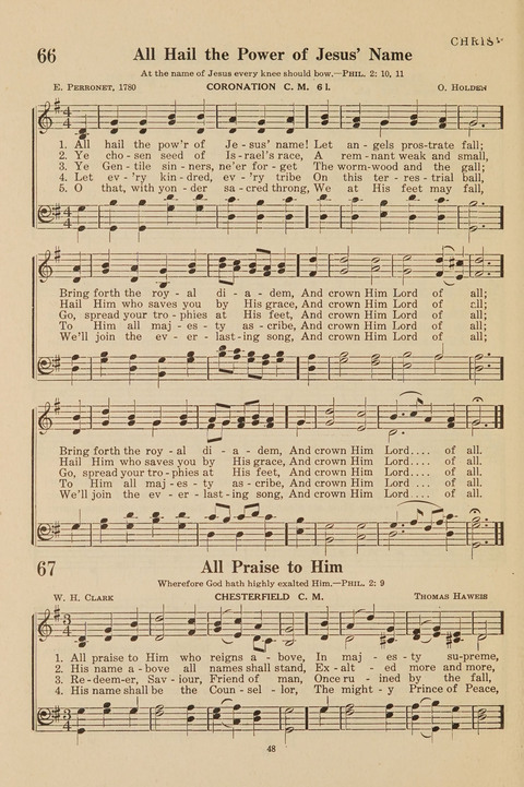 Church Hymnal, Mennonite: a collection of hymns and sacred songs suitable for use in public worship, worship in the home, and all general occasions (1st ed. ) [with Deutscher Anhang] page 48