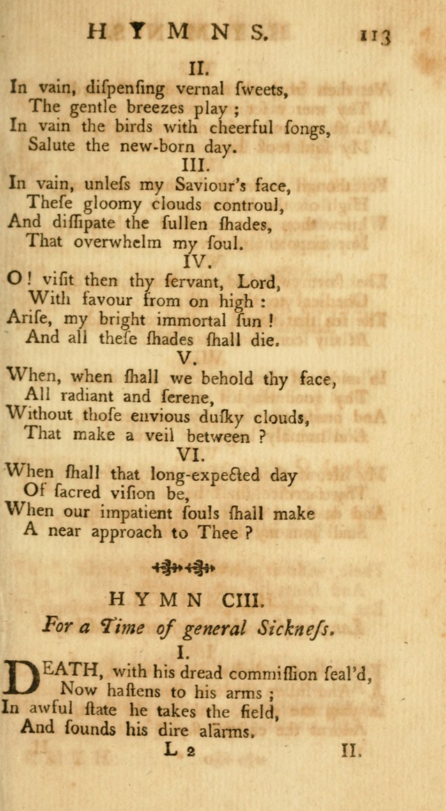 A Collection of Hymns, More Particularly Designed for the Use of the  West Society in Boston. (2nd ed. with Additions) page 115