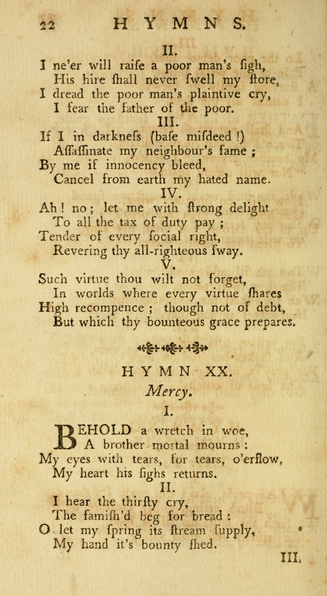 A Collection of Hymns, More Particularly Designed for the Use of the  West Society in Boston. (2nd ed. with Additions) page 22