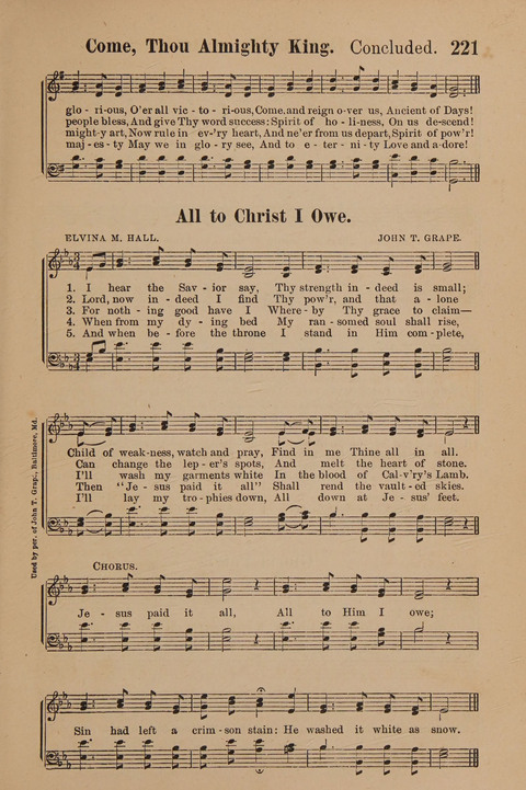 Conquest Hymns: New and Old for all Services page 221