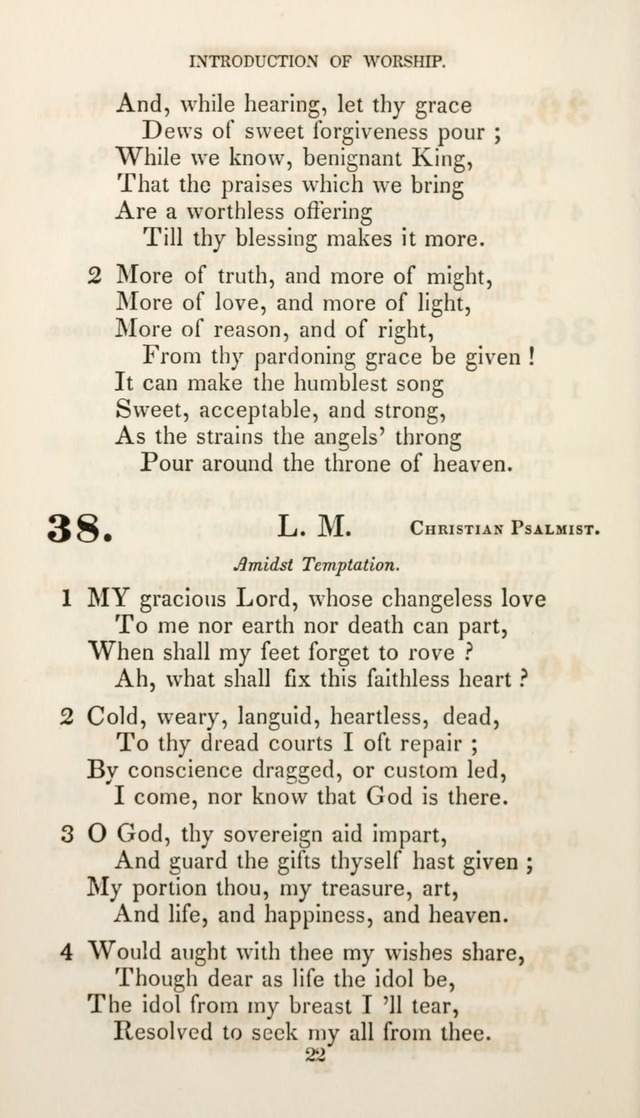 Christian Hymns for Public and Private Worship: a collection compiled  by a committee of the Cheshire Pastoral Association (11th ed.) page 22