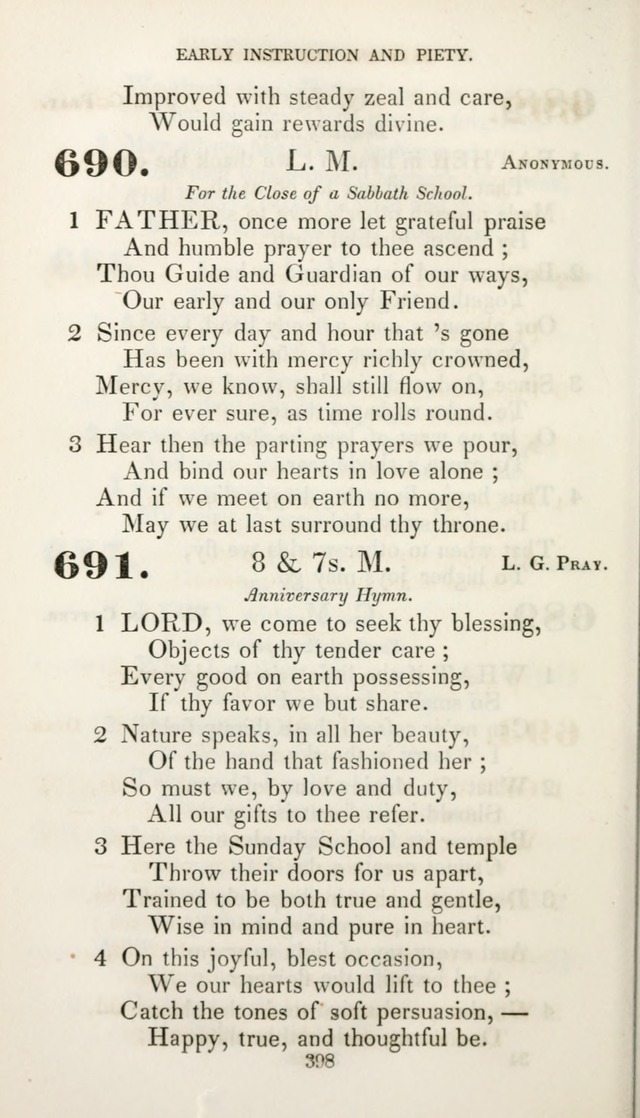 Christian Hymns for Public and Private Worship: a collection compiled  by a committee of the Cheshire Pastoral Association (11th ed.) page 398