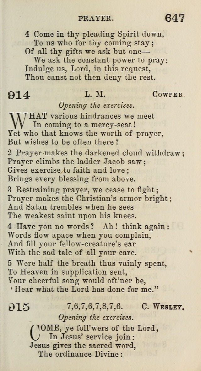 A Collection of Hymns for Public, Social, and Domestic Worship page 651