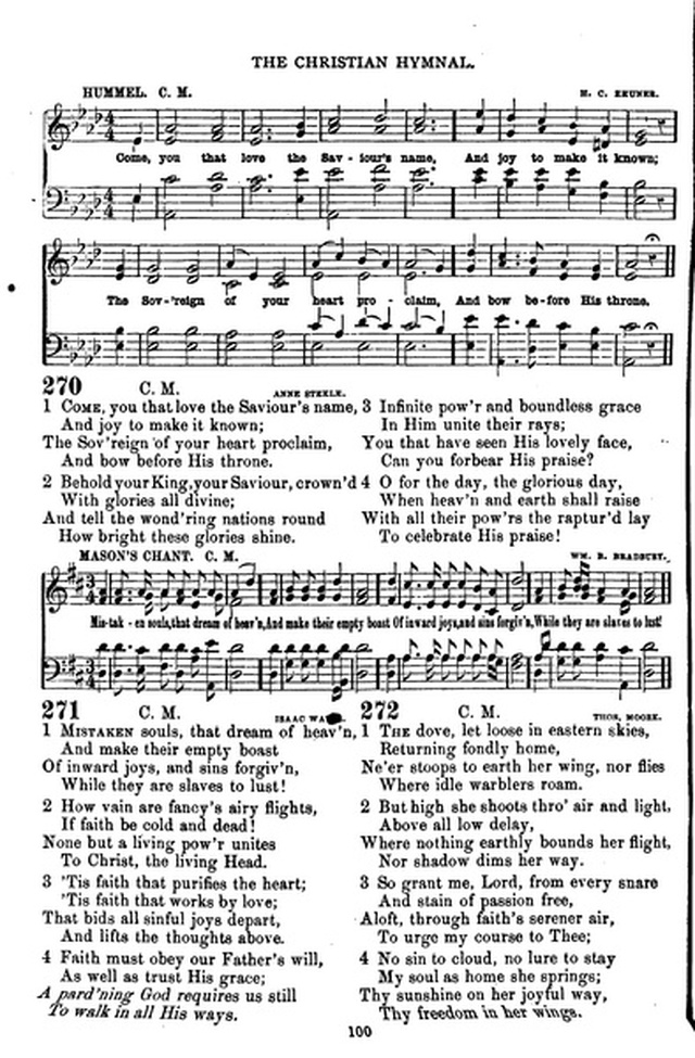 The Christian hymnal: a collection of hymns and tunes for congregational and social worship; in two parts (Rev.) page 100