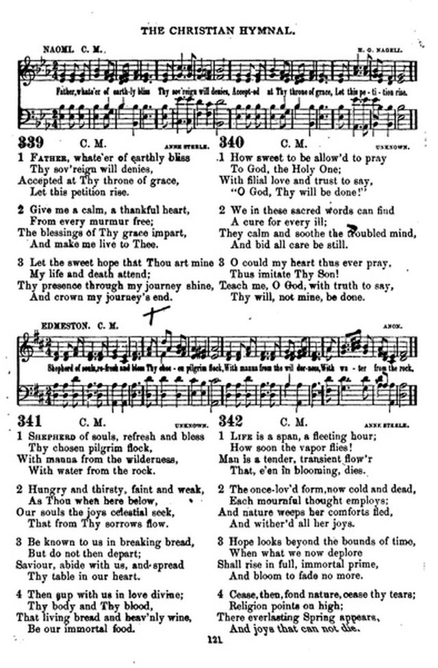 The Christian hymnal: a collection of hymns and tunes for congregational and social worship; in two parts (Rev.) page 121