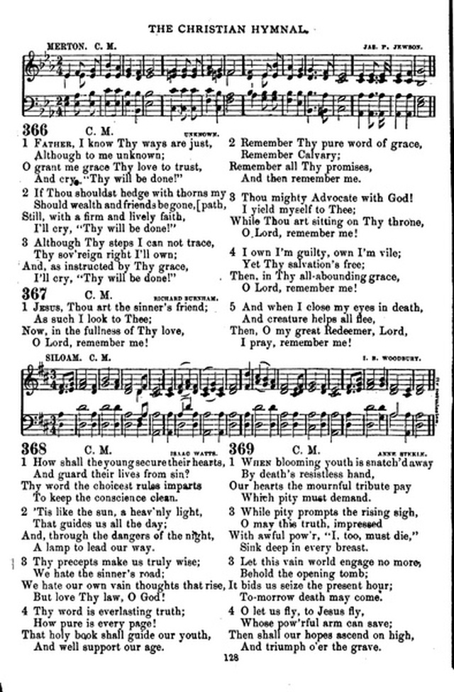 The Christian hymnal: a collection of hymns and tunes for congregational and social worship; in two parts (Rev.) page 128
