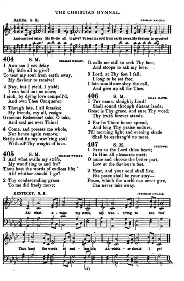 The Christian hymnal: a collection of hymns and tunes for congregational and social worship; in two parts (Rev.) page 141