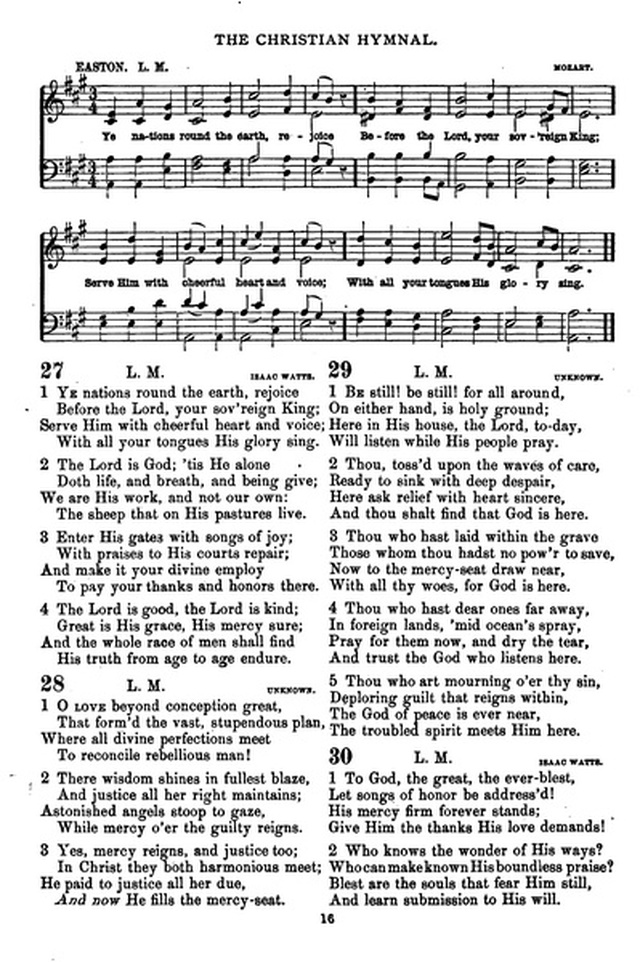 The Christian hymnal: a collection of hymns and tunes for congregational and social worship; in two parts (Rev.) page 16