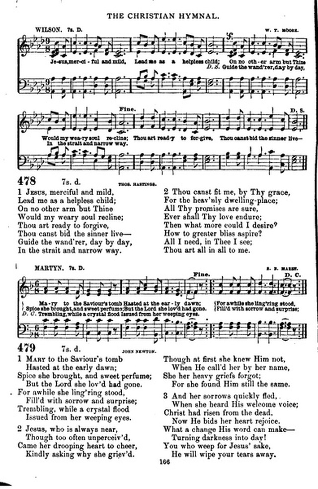 The Christian hymnal: a collection of hymns and tunes for congregational and social worship; in two parts (Rev.) page 166