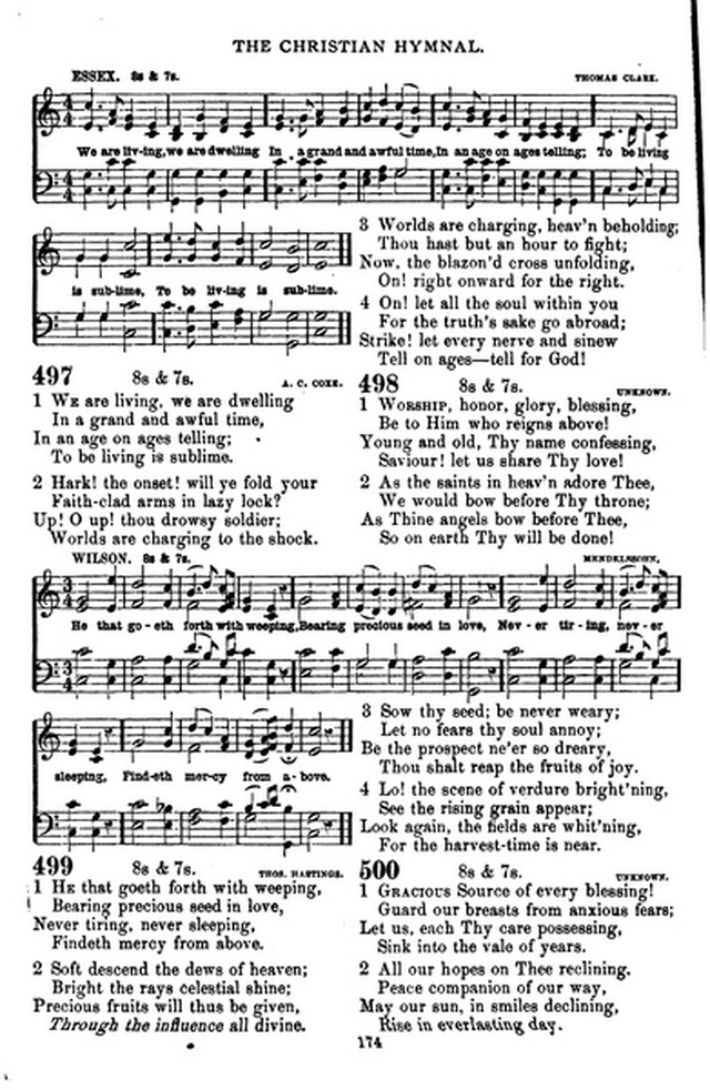 The Christian hymnal: a collection of hymns and tunes for congregational and social worship; in two parts (Rev.) page 174