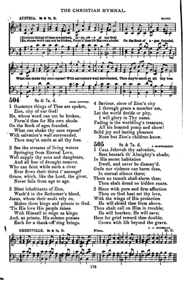 The Christian hymnal: a collection of hymns and tunes for congregational and social worship; in two parts (Rev.) page 176