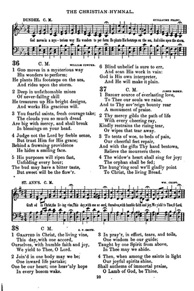 The Christian hymnal: a collection of hymns and tunes for congregational and social worship; in two parts (Rev.) page 20