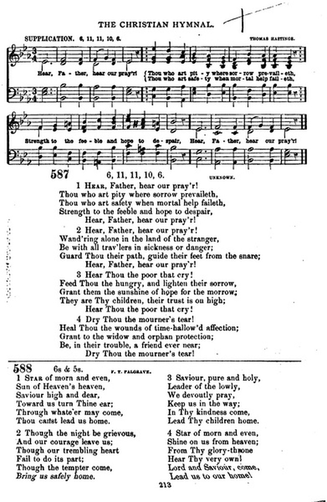The Christian hymnal: a collection of hymns and tunes for congregational and social worship; in two parts (Rev.) page 213