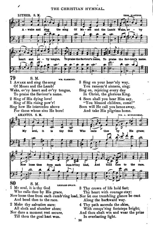 The Christian hymnal: a collection of hymns and tunes for congregational and social worship; in two parts (Rev.) page 36