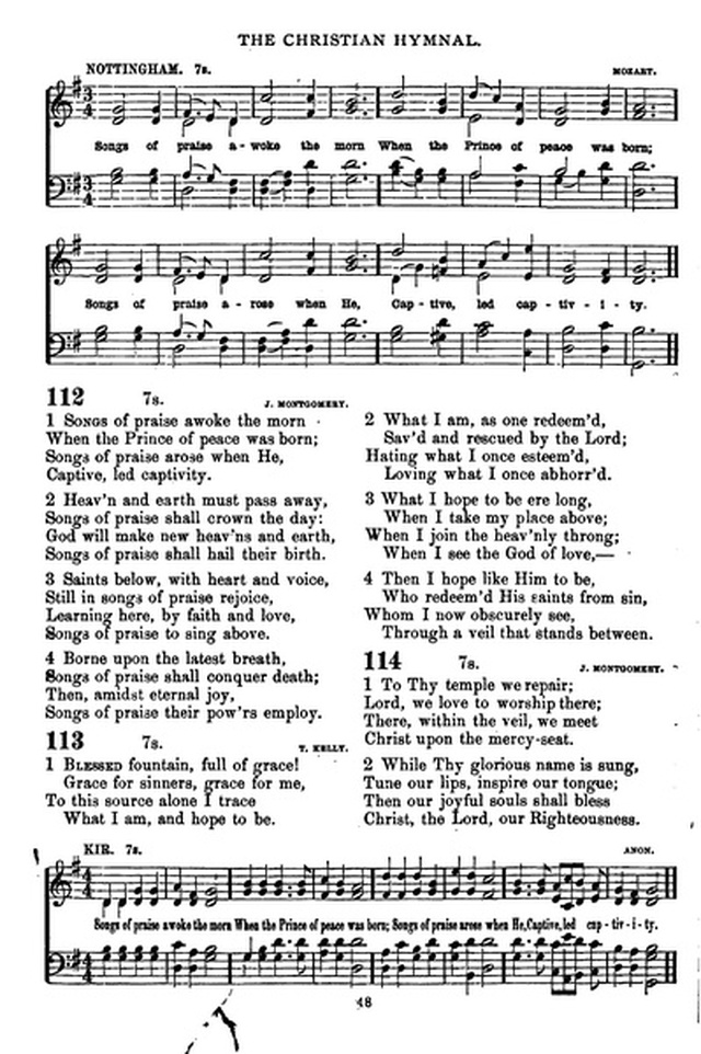 The Christian hymnal: a collection of hymns and tunes for congregational and social worship; in two parts (Rev.) page 48