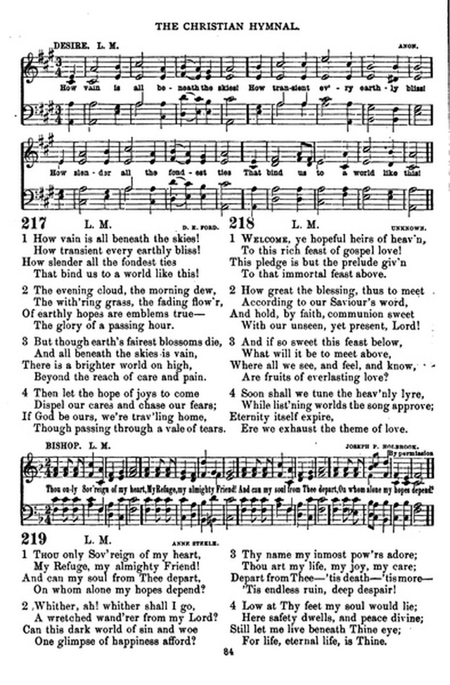The Christian hymnal: a collection of hymns and tunes for congregational and social worship; in two parts (Rev.) page 84