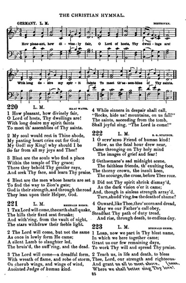 The Christian hymnal: a collection of hymns and tunes for congregational and social worship; in two parts (Rev.) page 85