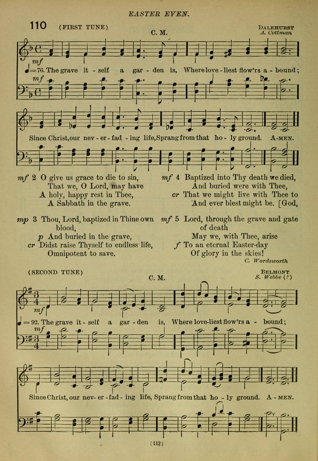 The Church Hymnal: containing hymns approved and set forth by the general conventions of 1892 and 1916; together with hymns for the use of guilds and brotherhoods, and for special occasions (Rev. ed) page 113