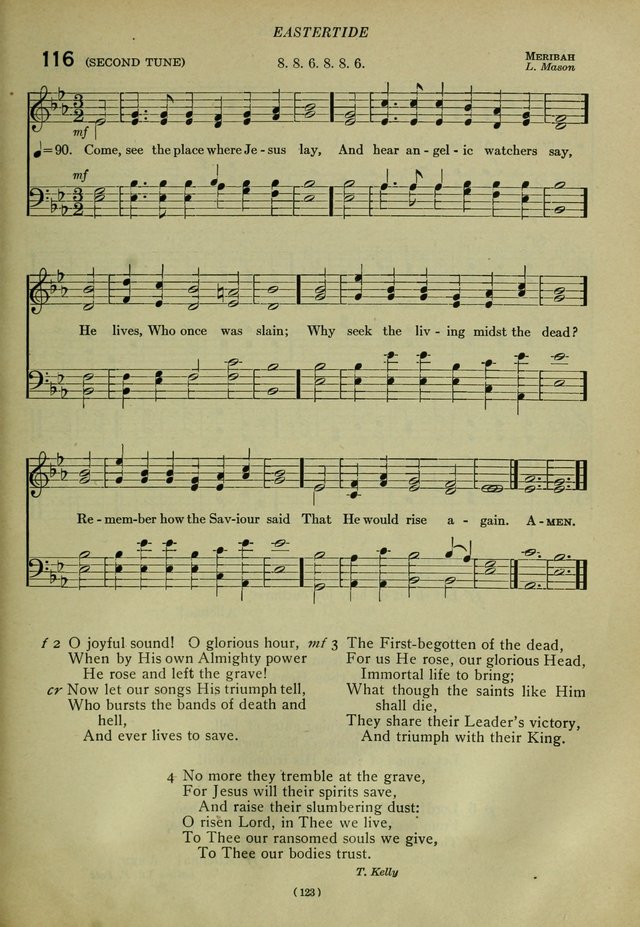 The Church Hymnal: containing hymns approved and set forth by the general conventions of 1892 and 1916; together with hymns for the use of guilds and brotherhoods, and for special occasions (Rev. ed) page 124