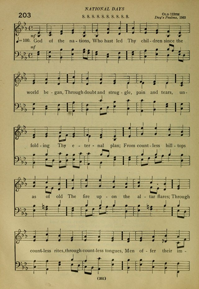 The Church Hymnal: containing hymns approved and set forth by the general conventions of 1892 and 1916; together with hymns for the use of guilds and brotherhoods, and for special occasions (Rev. ed) page 203