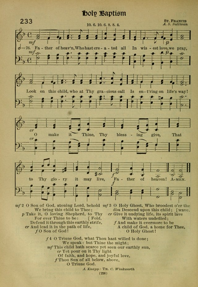 The Church Hymnal: containing hymns approved and set forth by the general conventions of 1892 and 1916; together with hymns for the use of guilds and brotherhoods, and for special occasions (Rev. ed) page 227