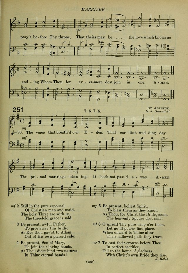 The Church Hymnal: containing hymns approved and set forth by the general conventions of 1892 and 1916; together with hymns for the use of guilds and brotherhoods, and for special occasions (Rev. ed) page 240