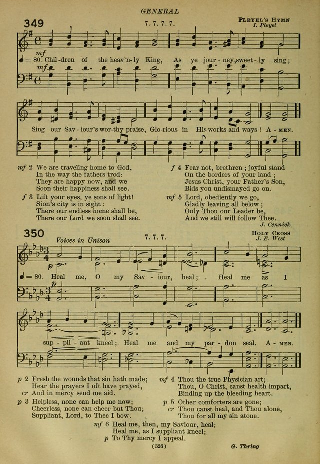 The Church Hymnal: containing hymns approved and set forth by the general conventions of 1892 and 1916; together with hymns for the use of guilds and brotherhoods, and for special occasions (Rev. ed) page 327