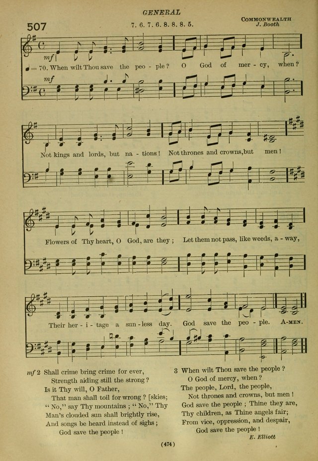 The Church Hymnal: containing hymns approved and set forth by the general conventions of 1892 and 1916; together with hymns for the use of guilds and brotherhoods, and for special occasions (Rev. ed) page 475