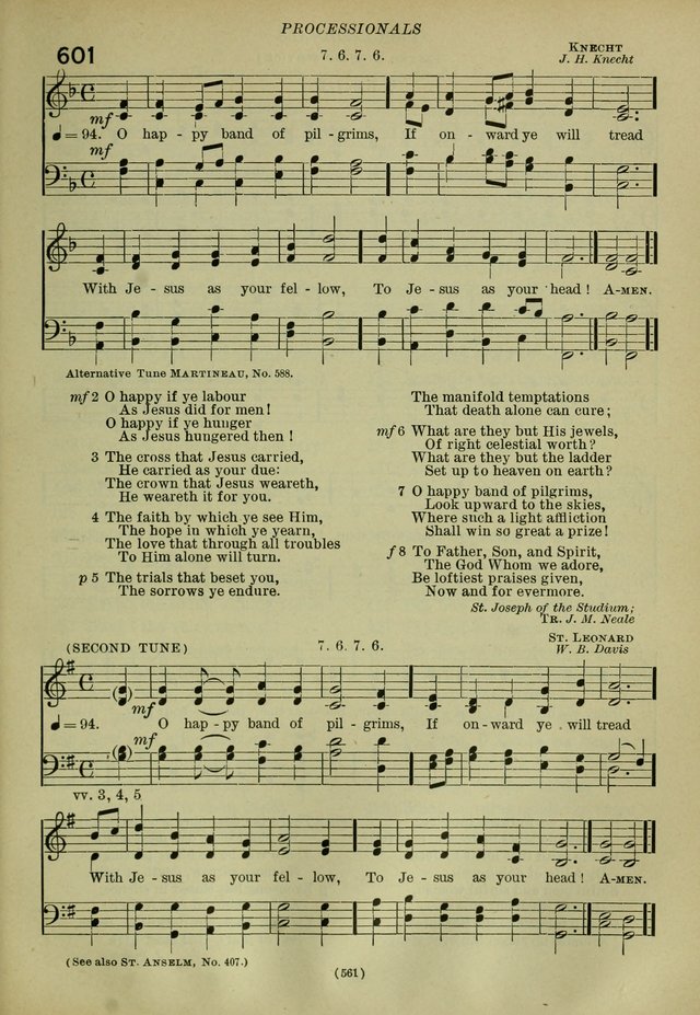 The Church Hymnal: containing hymns approved and set forth by the general conventions of 1892 and 1916; together with hymns for the use of guilds and brotherhoods, and for special occasions (Rev. ed) page 562