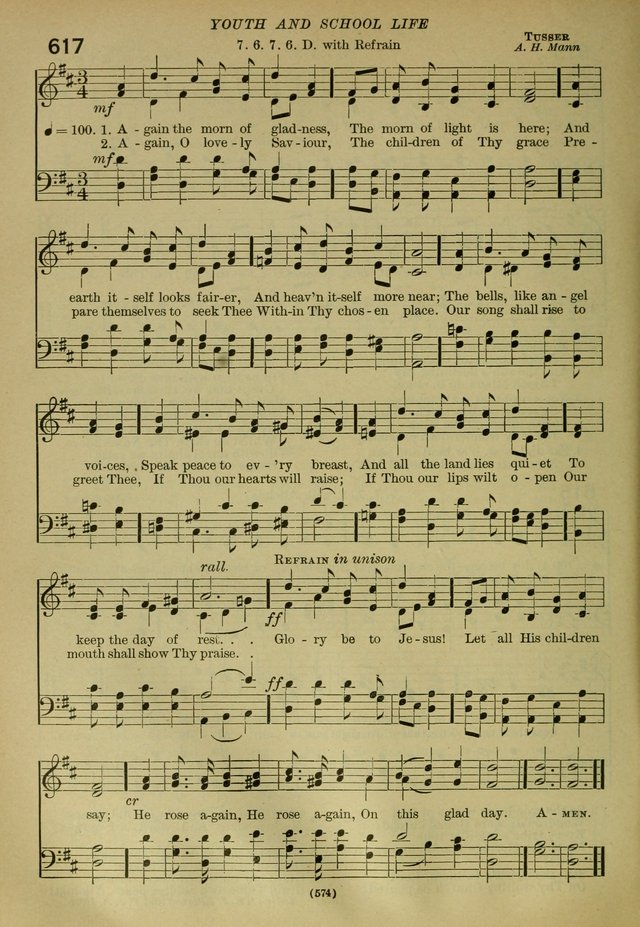 The Church Hymnal: containing hymns approved and set forth by the general conventions of 1892 and 1916; together with hymns for the use of guilds and brotherhoods, and for special occasions (Rev. ed) page 575