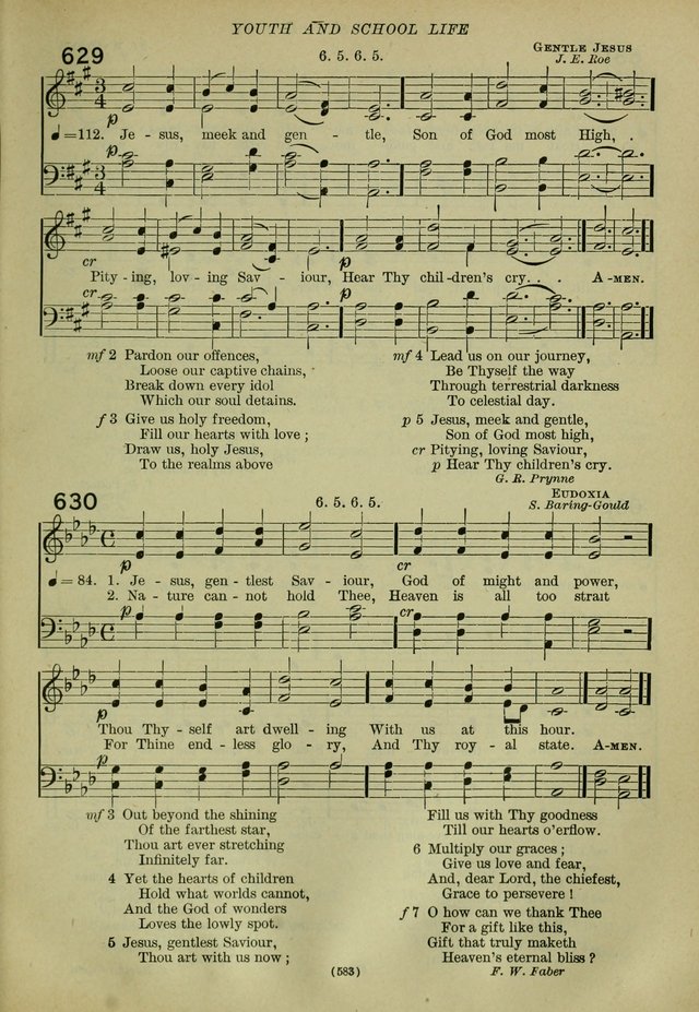 The Church Hymnal: containing hymns approved and set forth by the general conventions of 1892 and 1916; together with hymns for the use of guilds and brotherhoods, and for special occasions (Rev. ed) page 586