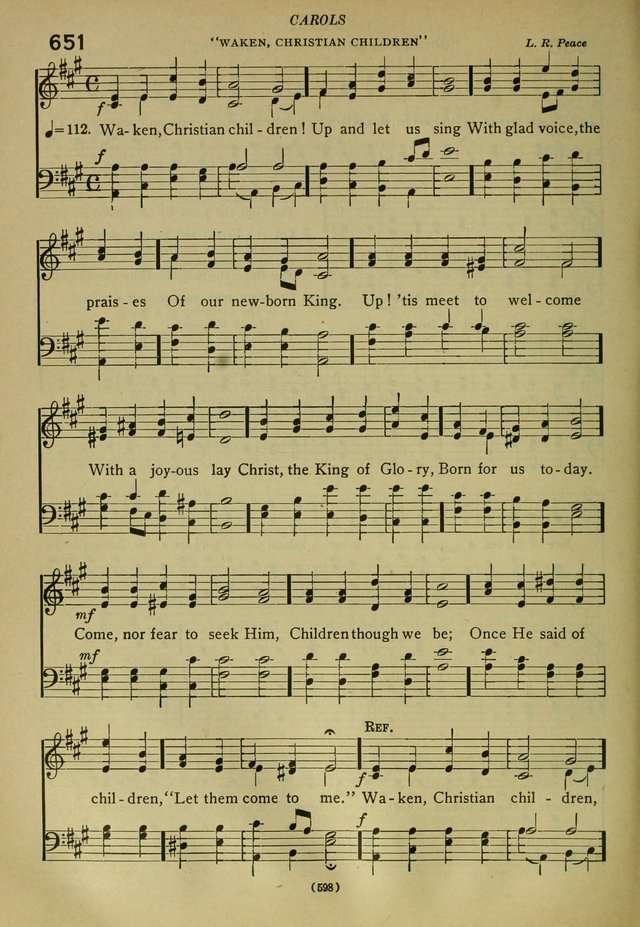 The Church Hymnal: containing hymns approved and set forth by the general conventions of 1892 and 1916; together with hymns for the use of guilds and brotherhoods, and for special occasions (Rev. ed) page 601