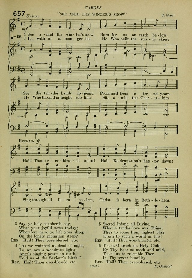 The Church Hymnal: containing hymns approved and set forth by the general conventions of 1892 and 1916; together with hymns for the use of guilds and brotherhoods, and for special occasions (Rev. ed) page 606