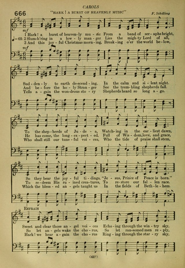 The Church Hymnal: containing hymns approved and set forth by the general conventions of 1892 and 1916; together with hymns for the use of guilds and brotherhoods, and for special occasions (Rev. ed) page 615