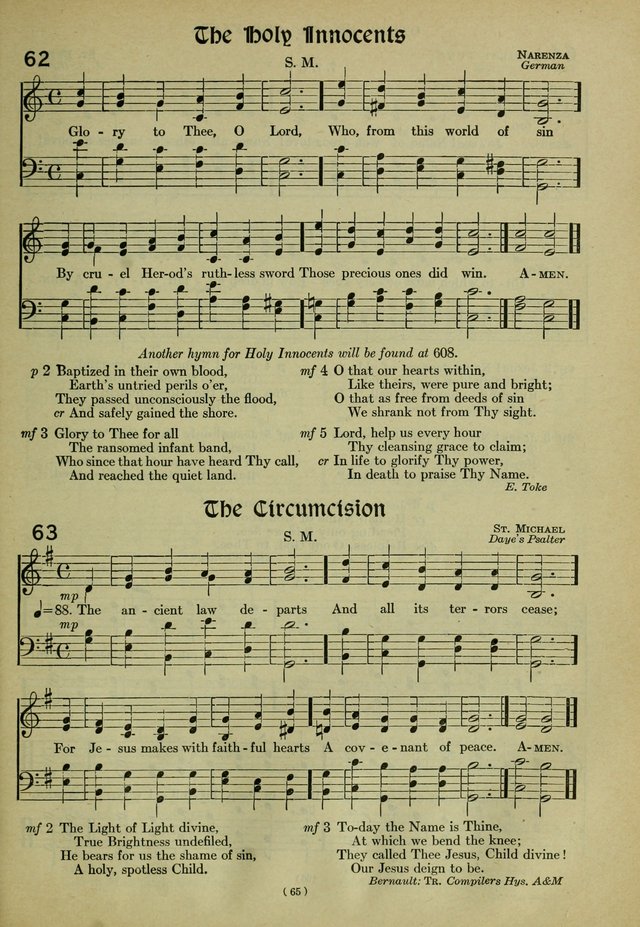 The Church Hymnal: containing hymns approved and set forth by the general conventions of 1892 and 1916; together with hymns for the use of guilds and brotherhoods, and for special occasions (Rev. ed) page 66