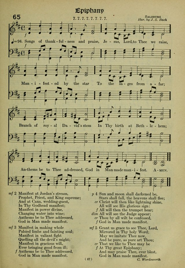 The Church Hymnal: containing hymns approved and set forth by the general conventions of 1892 and 1916; together with hymns for the use of guilds and brotherhoods, and for special occasions (Rev. ed) page 68