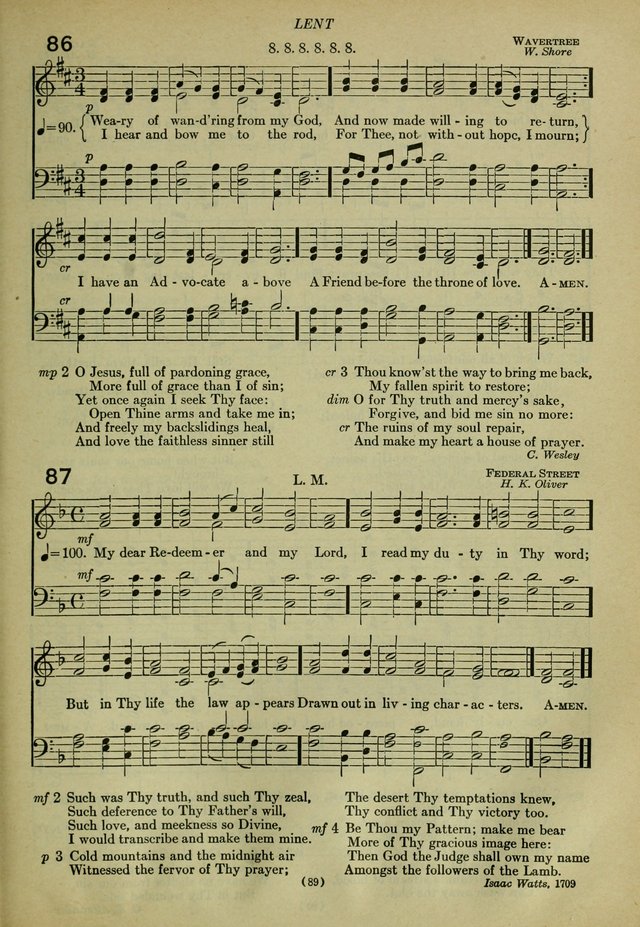 The Church Hymnal: containing hymns approved and set forth by the general conventions of 1892 and 1916; together with hymns for the use of guilds and brotherhoods, and for special occasions (Rev. ed) page 90
