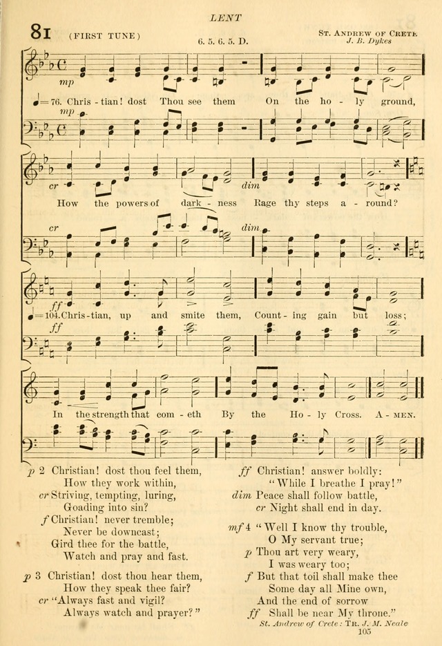 The Church Hymnal: revised and enlarged in accordance with the action of the General Convention of the Protestant Episcopal Church in the United States of America in the year of our Lord 1892... page 162