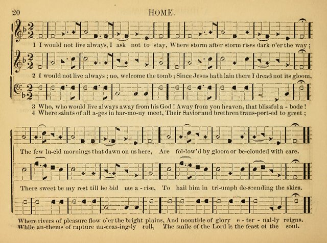 The Christian Harp and Sabbath School Songster: designed for the use of the social religious circle, revivals, and the Sabbath school (14th ed.) page 20