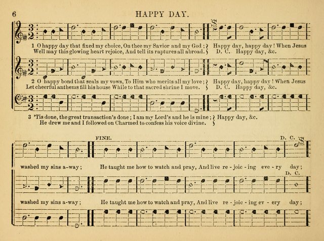 The Christian Harp and Sabbath School Songster: designed for the use of the social religious circle, revivals, and the Sabbath school (14th ed.) page 6