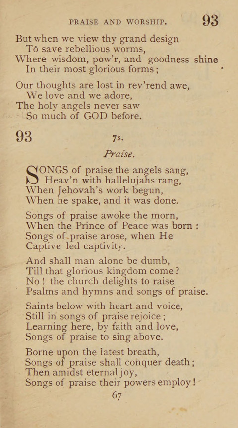 A Collection of Hymns and Sacred Songs: suited to both private and public devotions, and especially adapted to the wants and uses of the brethren of the Old German Baptist Church page 61