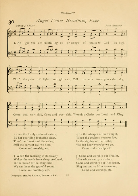 The Calvary Hymnal: for Sunday School, Prayer Meeting and Church Service page 21