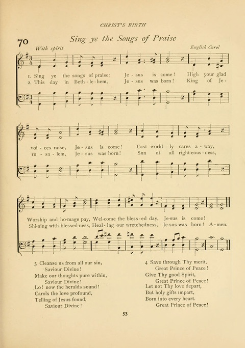 The Calvary Hymnal: for Sunday School, Prayer Meeting and Church Service page 53
